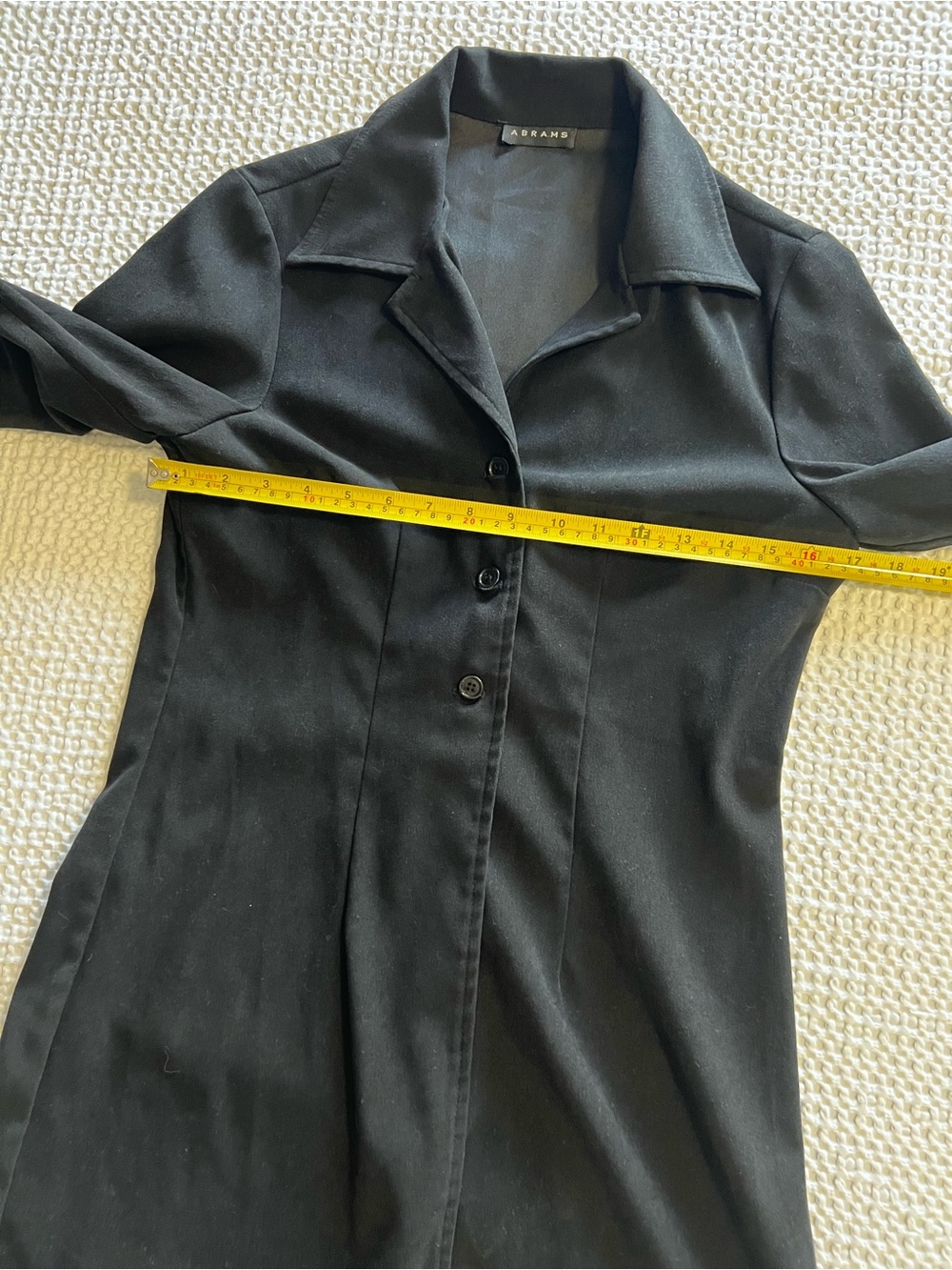 Abrams Black Tailored Button-Front Blazer Flared Sleeves Y2K-38 Large - Picture 13 of 15